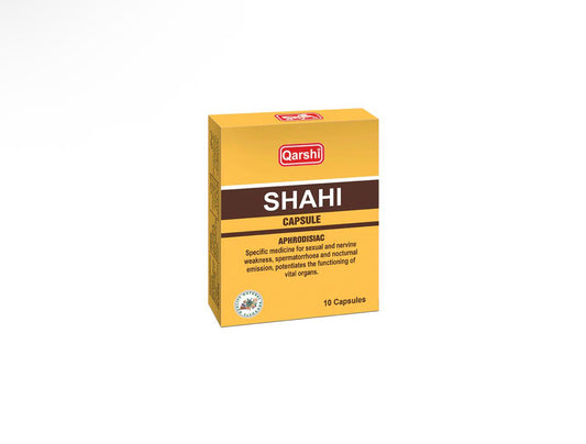 Qarshi Shahi Capsules – Herbal Nervine & Sexual Tonic (10 Capsules)