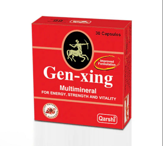 Qarshi Gen-Xing Multimineral Capsules – For Energy, Strength & Vitality (30 Capsules)