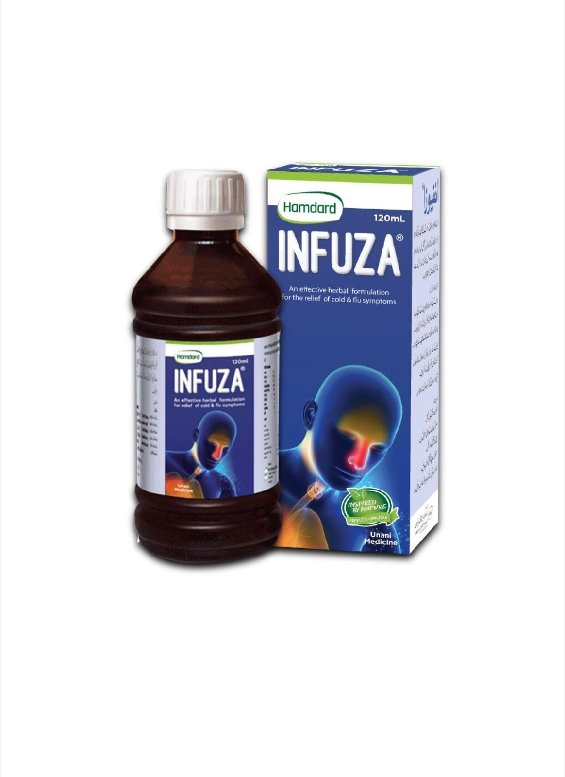 INFUZA | Jari Bootiyon Wala Qudrati Formula | Nazla, Zukam, Khansi aur Bukhar Ka Syrup (120ml)