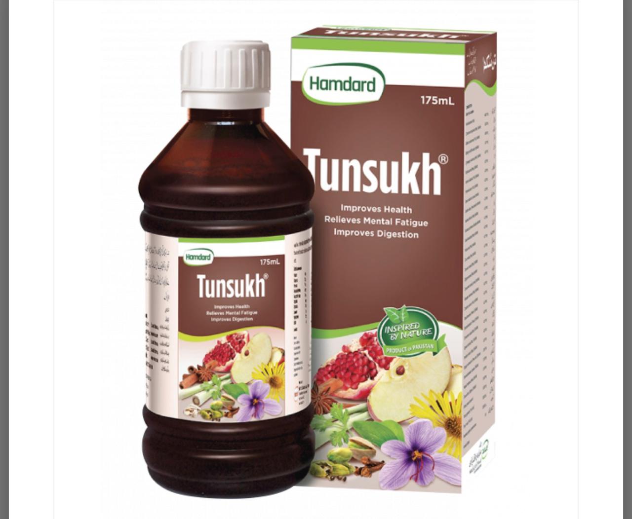 TANSUKH Syrup | Jism Ko Taqat Deney Wala Qudrati Tonic | Nizam-e-Hazam, Khoon aur Dimaghi Thakaan Ka Ilaj | 175ml