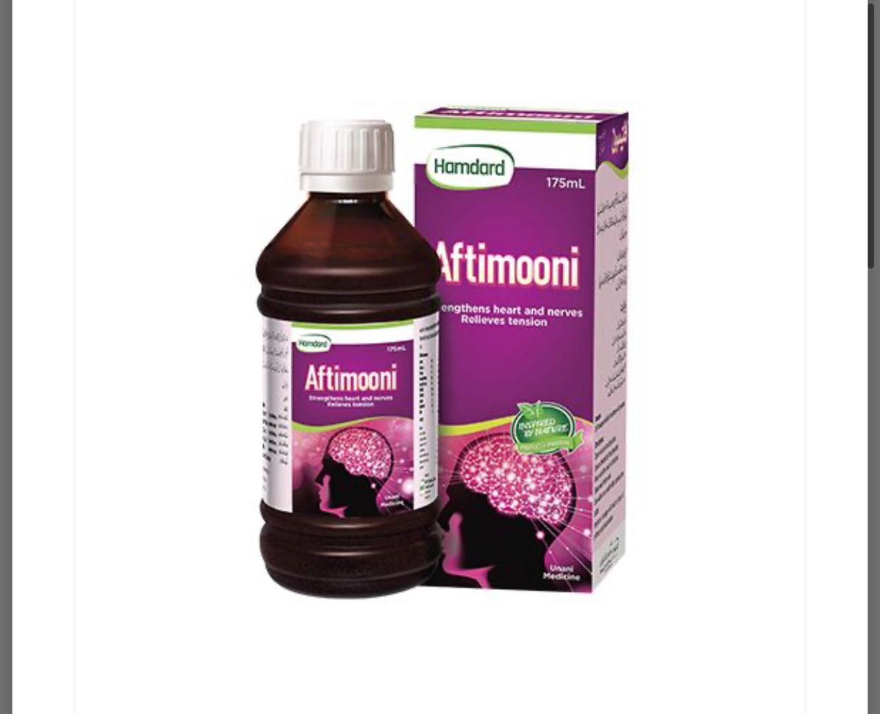 Hamdard AFTIMOONI Syrup | Dil, Asabi Taqat aur Dimaghi Tanao (Tension) Ka Qudrati Ilaj | 175ml