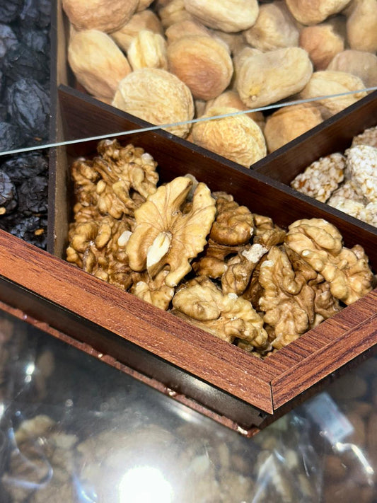 Premium Dry Fruits Gift Box 1 KG | American Almond, Cashew, Pistachio, Walnut, Peanut Rewari & Dry Apricot (Khobani)